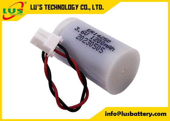 Batería no recargable de cloruro de tionilo de litio (Li-SOCl2) ER14250 1/2 tamaño AA 3,6 V 1200 mAh con estuche impermeable
