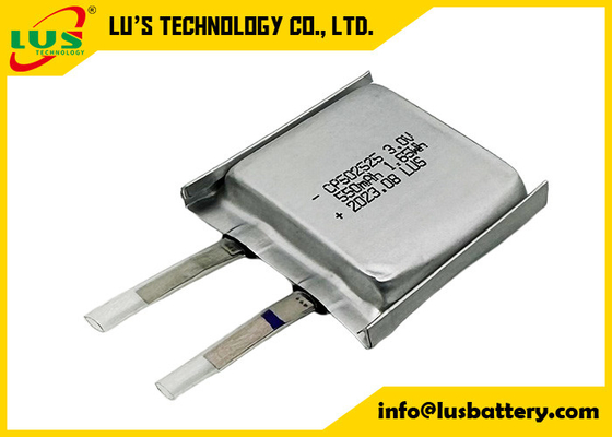 CP502525 3v 550mAh Batería de paquete suave para sensores IOT CP502520 LiMnO2 Célula delgada 3,0V Batería delgada flexible