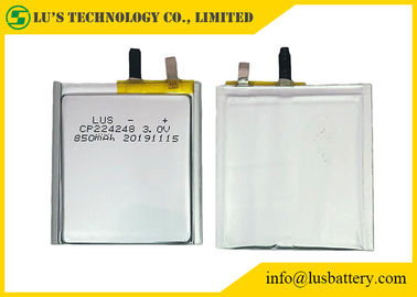 Batería de litio ultra fina primaria de la batería 850mAh 3v de la batería de litio CP224248 3v 850mah CP224248