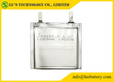 La batería de litio primaria 3.0V 1250mah CP265045 modificó los terminales para requisitos particulares