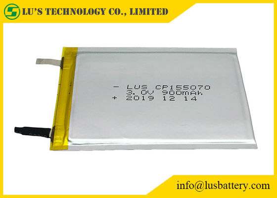 batería disponible Limno2 de 3v Cp155070 900mah para el sistema de seguimiento