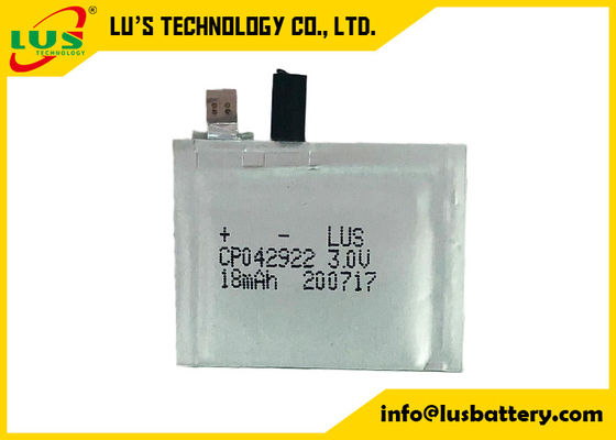 Seguridad disponible de la batería de litio de CP042922 18mAh alta 3v Limno2