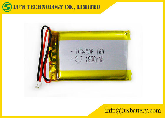Batería recargable 1800mah 0.5C cc del polímero de litio de LP103450 3.7V