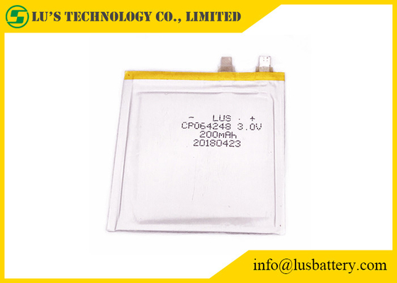 batería ultra fina del conector Limno2 de la célula RFID CP064248 Cutomized de 3.0V 200mah