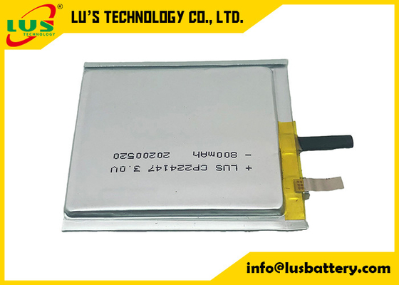 La batería ultra fina 3V 800mAh de la célula 3V CP224147 de LiMnO2 RFID se especializó