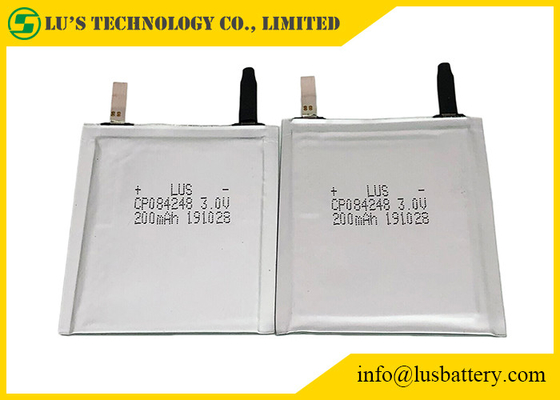 Batería 3.0v 200mah CP084248 del manganeso del litio del embalaje flexible para la etiqueta elegante rastreable