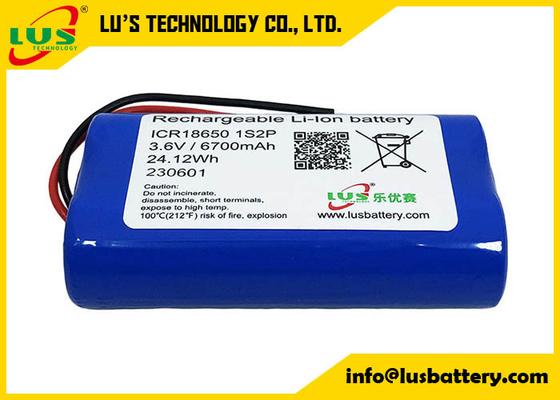 ICR18650 litio Ion Rechargeable Battery Pack de la batería 3.6V 6700mAh 18650 3350mah 6700mah