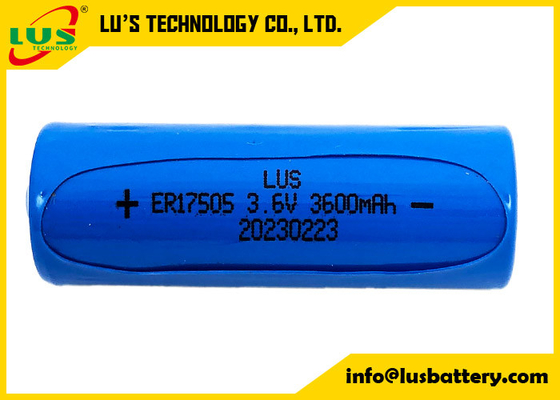 ER17505 Tamaño A 3.6V 3.6Ah Batería no recargable 17505 ER17505 Li-SOCl2 Batería cilíndrica