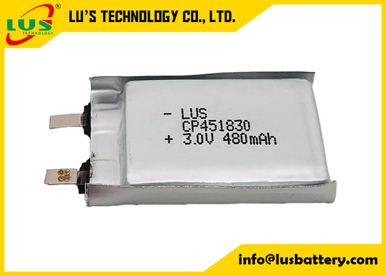 Batería ultra gruesa de 480 mAh para masajeador Baterías primarias de litio 3V Batería blanda de 480 mAh CP451830 para sistema de llamadas electrónicas