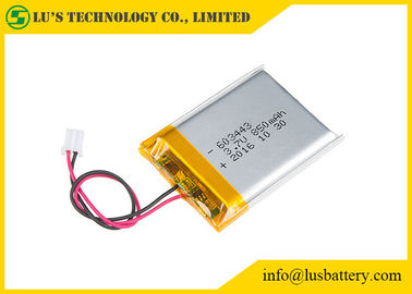 Célula de la batería recargable 3.7v del batería li-ion 603443 de la batería recargable 3,7 V 850mah del polímero de la ión de litio LP603443
