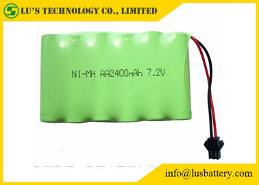 batería recargable de 2400mah 7.2V 1,2 V, vida de servicio larga de la batería del AA NIMH