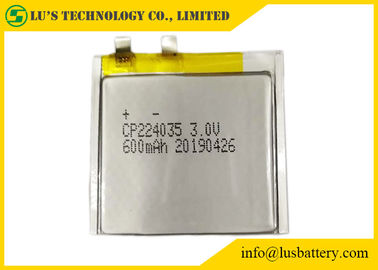 Batería de litio de CP224035 600mah 3,0 V CP224035 para el sistema de alarma
