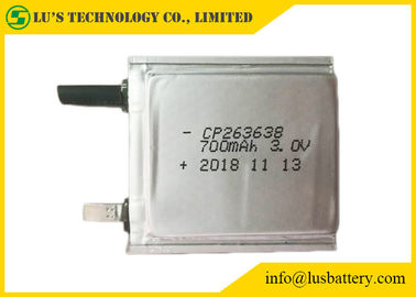 Célula ultra fina primaria de la batería de litio CP263638 3.0V 700mAh para el RFID