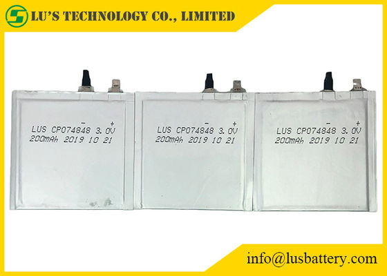 Baterías 200mah LiMnO2 del litio Limno2 de CP074848 3.0V para la tarjeta de la identificación