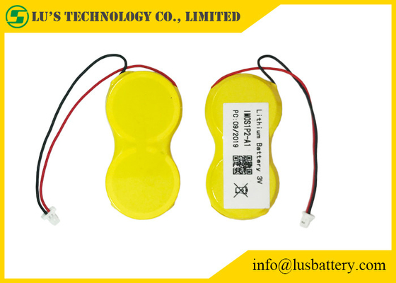 Botón de la pila modificado para requisitos particulares 3V CR2450 2P 1200mah del litio de los terminales para la etiqueta del RFID