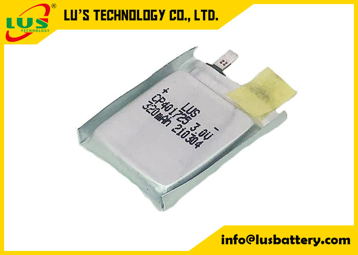 Batería fina CP401725 para voltio elegante rastreable 320 Mah Flexible Lithium Manganese de la etiqueta 3,0