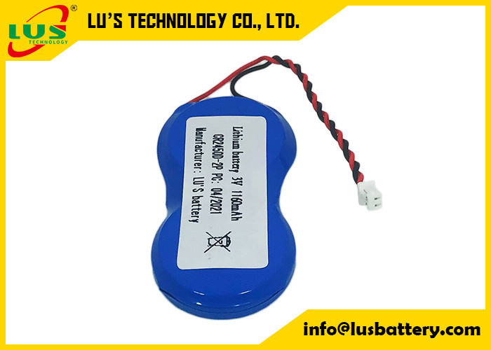 Batería 3v de la célula de la moneda del conector CR2450 de SHR-2P para las etiquetas de estante electrónicas de SES Imagotag