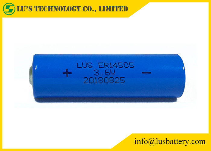 Batería espiral del cloruro de tionil del litio de la batería de litio de la célula ER14505 AA 3,6 V 2400mah