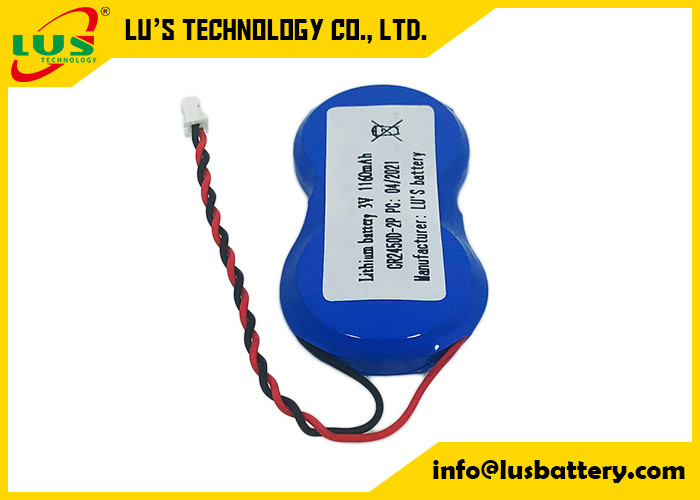 Tipo baterías de la batería de CR2450-2P 3V 1200mah del metal del litio de IMOS 1P2-A1