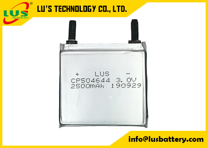 Batería ultrafina de 3V 2500mAh de la célula de litio primaria CP504644 para los productos de IOT