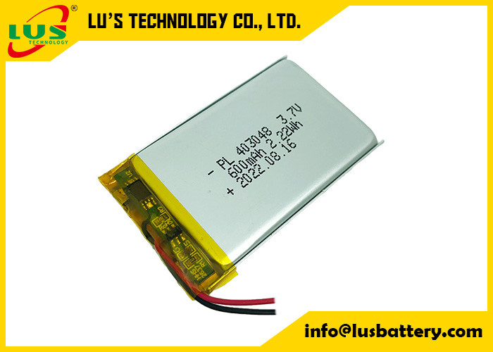 LP403048 3.7V Batería de polímero de litio flexible 600mah PCBA Placa de protección para dispositivo portátil
