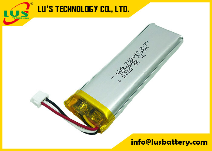 LP702060 Li Ion Polymer Rechargeable Battery 3.7V 1 ah con el PCM para el diseño elegante