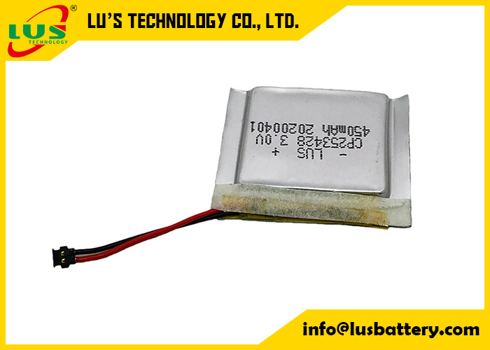 Voltio modificado para requisitos particulares 450mah Li Battery For Tag primario de la batería CP253428 3,0 de la célula de la bolsa Limno2