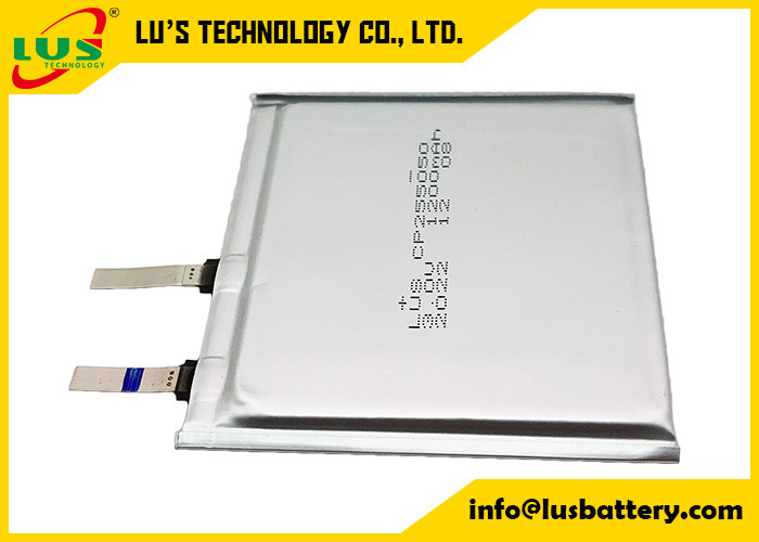 Batería del polímero LiMnO2 de la batería de litio de la película fina de CP255050 3.0V 1200mAh para los aparatos médicos