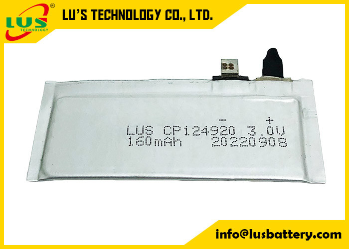 Batería suave ultra fina del dióxido del manganeso del litio de la batería de Li Mno 2 del paquete de CP144920 150mah 3v