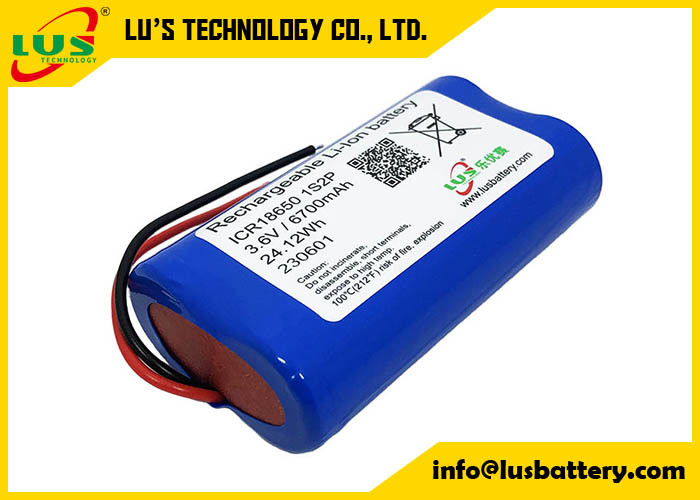 ICR18650 litio Ion Rechargeable Battery Pack de la batería 3.6V 6700mAh 18650 3350mah 6700mah
