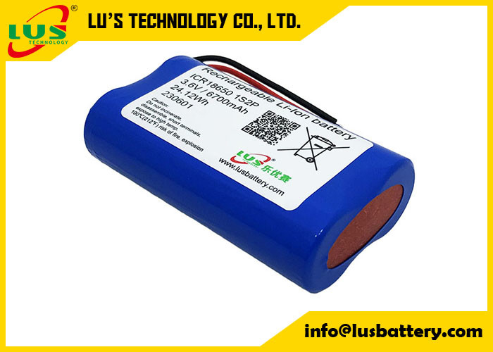 ICR18650 litio Ion Rechargeable Battery Pack de la batería 3.6V 6700mAh 18650 3350mah 6700mah