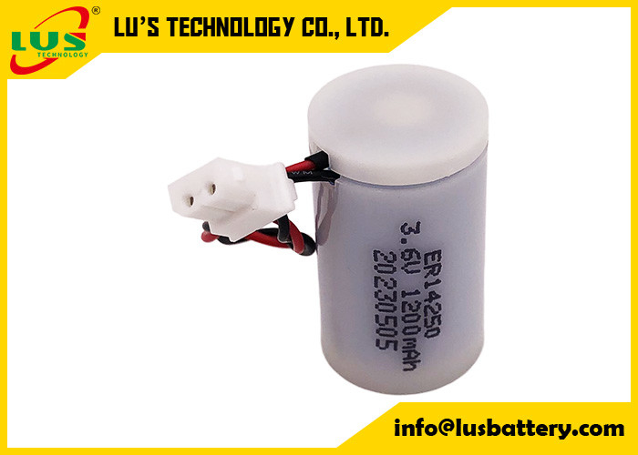 Batería no recargable de cloruro de tionilo de litio (Li-SOCl2) ER14250 1/2 tamaño AA 3,6 V 1200 mAh con estuche impermeable