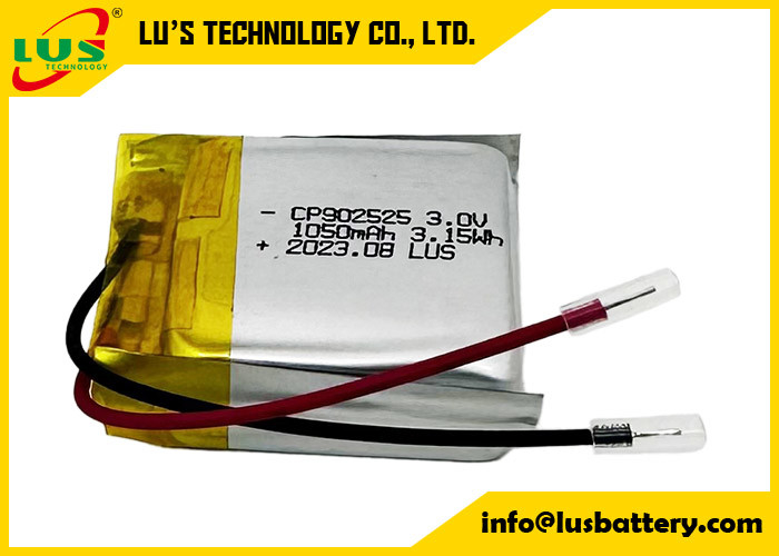 Batería flexible de iones de litio de 3,0 V para dispositivos digitales CP902525 CP902222 CP903030