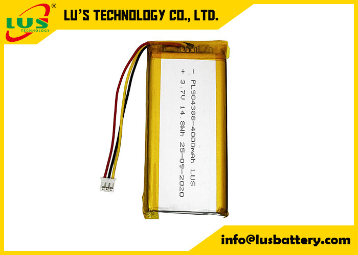 Batería de litio polímero 3.7V 4000mAh LP904388 14.8Wh 3.7v 4000mah Batería de iones de litio 904388