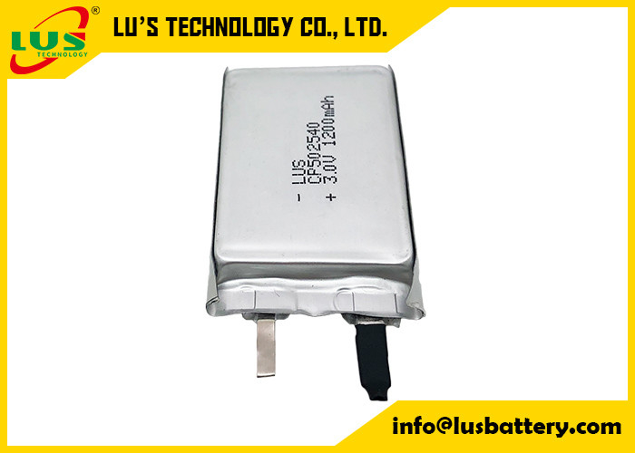 No recargable CP502540 Batería de litio de película fina 3V 1200mAh CF502540 Batería de litio primaria de película fina