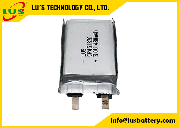 Batería ultra gruesa de 480 mAh para masajeador Baterías primarias de litio 3V Batería blanda de 480 mAh CP451830 para sistema de llamadas electrónicas