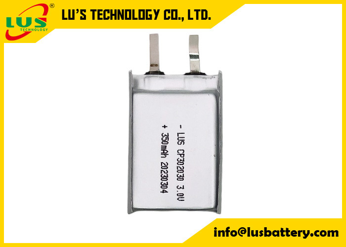 Batería primaria de iones de litio polímero CP302030 CP203830 Li Mno2 Batería 3.0V 350mAh para dispositivo de etiqueta