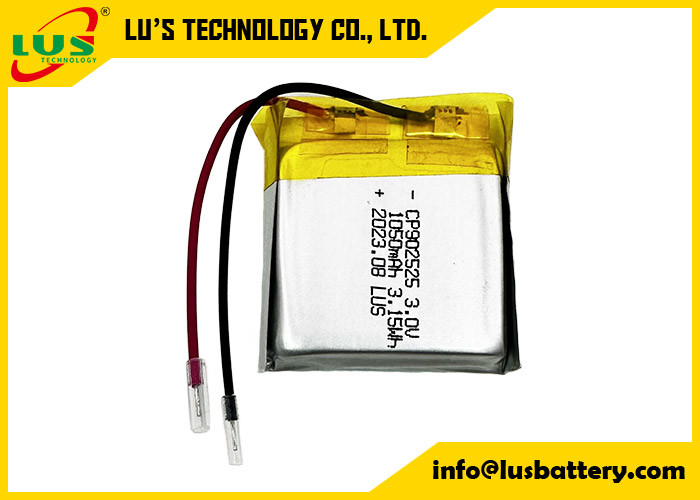 CP902525 Dióxido de litio y manganeso 3V Batería de bolsillo 3.0v 1050mah CP1002525 Baterías finas no recargables