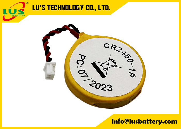 Cable de alta capacidad equivalente a la IEC CR2450 CMOS Batería CR 2450 BIOS Botón con cable y conector para PCB