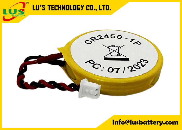 Cable de alta capacidad equivalente a la IEC CR2450 CMOS Batería CR 2450 BIOS Botón con cable y conector para PCB
