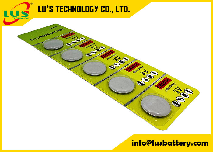 Celular de botón de litio CR2016 Suministros 3V Batería de celdas de monedas de litio CR2016 5 Pcs Blistcard Pack