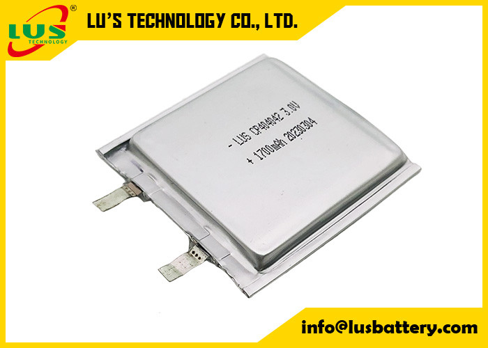Batería de litio de 3 V Baterías ultra delgadas de 1700 mAh CP404040 Batería de litio de metal en paquete blando