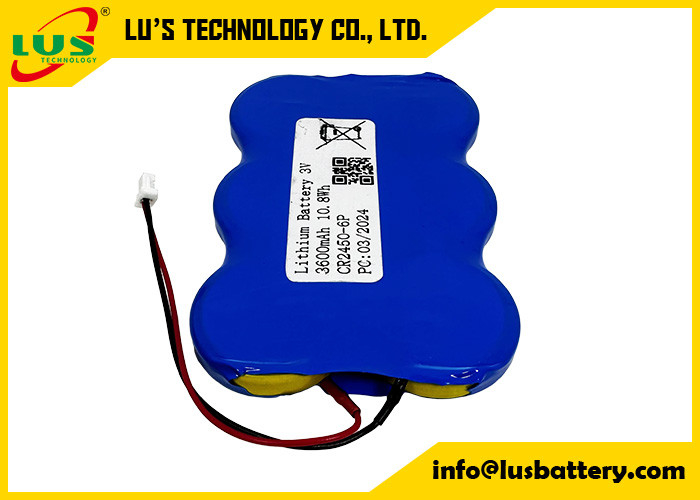 CR2450 en paralelo CR2450-6P Batería de batería de botón de litio 3V personalizada 3600mah
