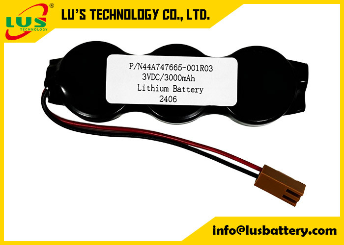 P/N44A747665-001R03 3VDC 3000mah batería de litio CR2477-3P batería de pilas de moneda OEM