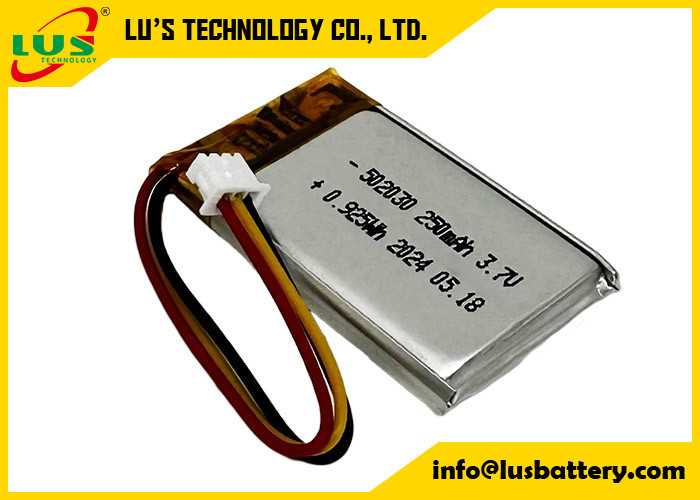 Batería de polímero de litio de 250 mAh LP502030 3.7V Batería de polímero de litio LP502030 3.7V OEM
