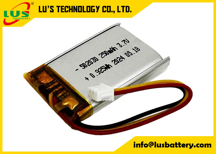 Batería de polímero de litio de 250 mAh LP502030 3.7V Batería de polímero de litio LP502030 3.7V OEM