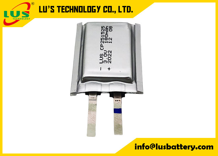 El suministro de la batería de dióxido de litio y manganeso Cp251525 3.0V 150mAh LiMnO2 Ultra delgada de la célula 3V