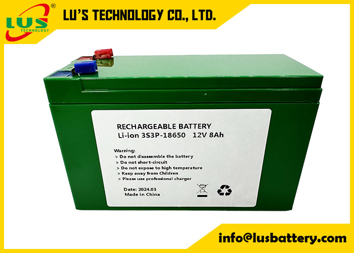 Batería recargable de 12V 8Ah para energía solar / eólica baterías de iones de litio paquete de 12 voltios 8ah