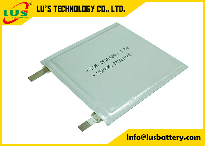 Baterías de bolsa delgada CP104848 3v batería primaria de litio de 350mah con células super delgadas OEM para tarjetas