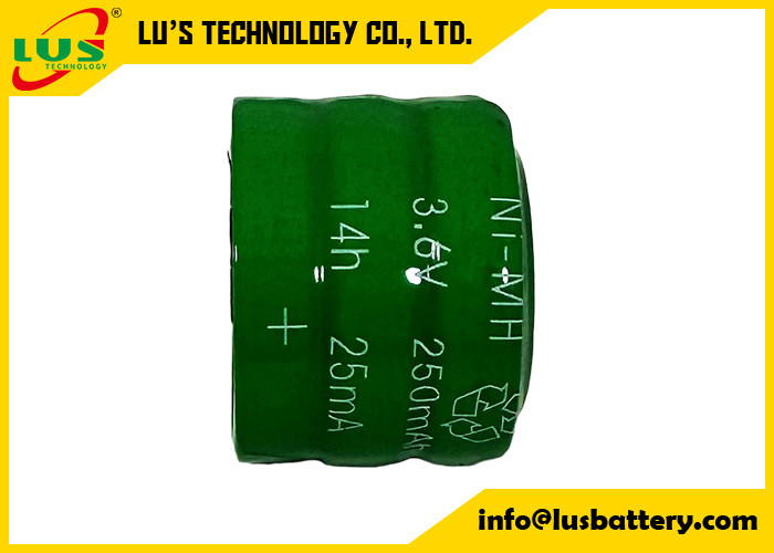 3.6V 250mah 250H Batería de botón Ni-MH recargable para teléfono inalámbrico juguete de control remoto NiMH Baterías Célula